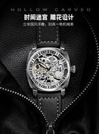 Kimsdun men's watch New Double Sided Hollow Fully Automatic Mechanical Retro Carved Luminous Men's Watch K-2192A