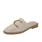 Flat shoes women's new slippers women's summer Korean style lazy half drag women's shoes 9A99-3