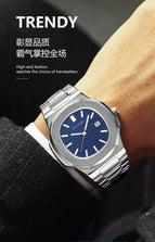 Classic watches men's business quartz watches steel strap luminous waterproof watches simple dial men's casual watches 1520