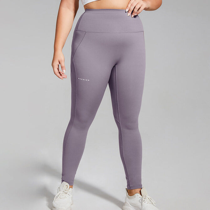Plus Size Running Sports Pants High Waist Hip Lift Letters Quick-Drying Yoga Pants Skinny Fitness Pants for Women KK162