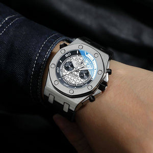KIMSDUN men's fashion two-eye silicone waterproof automatic mechanical watch sports watch K-1223A