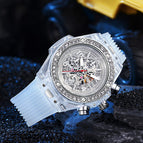 KIMSDUN men and women's watch Diamond transparent quartz watch waterproof net red watch men and women couple watches K-1983B