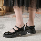 Women shoes 2022 new retro Japanese uniform shoes thick heel platform lolita small leather shoes Mary Jane shoes 668-4