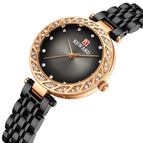 Reward fashion women's watch steel strip waterproof small elegant quartz women's watch gradual surface lady Watch