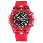 KIMSDUN transparent silicone multi-function watch female watch student waterproof couple watch K-1984B