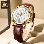 OLEVS Watch for men multi-functional watch three eyes sports waterproof men watch 2872ss
