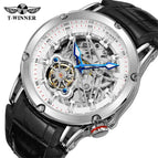 New Winner Style Men's Fashion Casual Hollow Mechanical Movement Automatic men's causal business Watch SLZg121