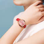 Korean Fashion Mesh Belt Fully Automatic Non Mechanical Women's Watch Luminous Waterproof Double Calendar Female Student Steel Band Watch for women
