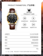 OLEVS Watch for men fashion figure simple calendar waterproof quartz men watch 5566 men