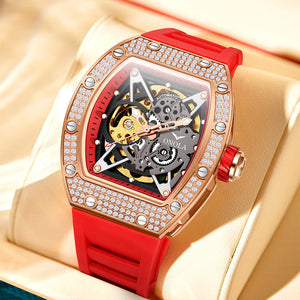 ONOLA ON3838D 2023 New  Men watch Automatic Mechanical Watch Men's Silicone Band Fashion Waterproof men's business casual watch