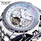 Jaragar Men's Fashion Casual Tourbillon Large Dial Hollow Automatic Mechanical men casual Watch SLZf65