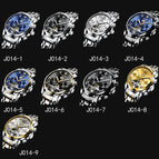 KINYUED Stainless Steel Men's Tourbillon Multi-function Calendar Automatic Mechanical Watch JYD-J014
