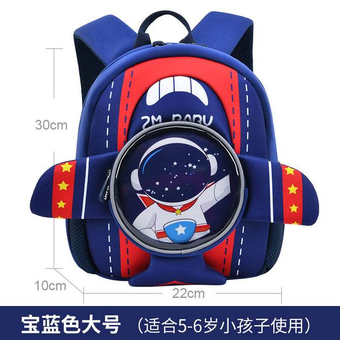 New kindergarten schoolbag girls boys cartoon cute 3D preschool schoolbag trend light children's shoulder Mini small Bag 605 schoolbag