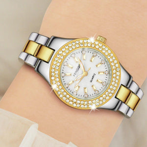 New women's watch female student Korean version trend full diamond and diamond women's watch waterproof fashion quartz steel belt watch women 2021