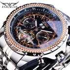 Jaragar Men's Fashion Casual Tourbillon Large Dial Hollow Automatic Mechanical men casual Watch SLZf65