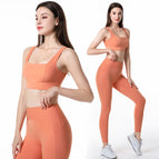 2022 summer new fashion sexy yoga clothes suit sports bra hip lift tummy trousers running fitness sports clothings 9218+6218