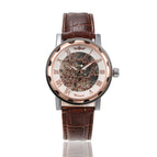 Winner Men's Fashion Roman Numerals Hollow Retro Belt manual mechanical men causal Watch SLZ37