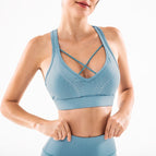 Women's sports Bra running dancing yoga breathable gathering vest Y26b6737