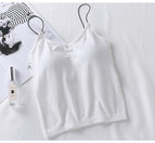 New seamless can be worn outside and inside with thin straps underwear vest all-in-one with chest pad sports beauty back sling