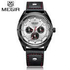 MEGIR 2072 Top Luxury Brand Men Watches Man Fashion Quartz Watch Mens Simple Business Wristwatches Male Clock Relogio Masculino