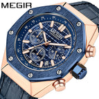 Megir men's watch aggressive multi-function waterproof fashion calendar quartz watch men's watch 2213