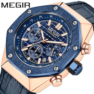Megir men's watch aggressive multi-function waterproof fashion calendar quartz watch men's watch 2213