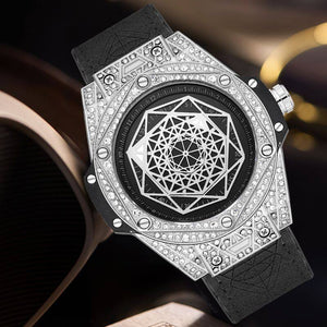 Pintime New men's watch Fashion and Fully-Jewelled Watch Men's Starry with Diamonds quartz Watch 8039