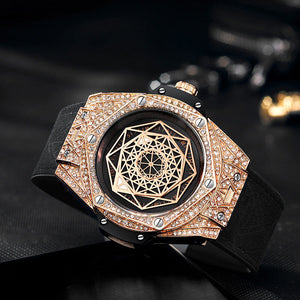 KIMSDUN Men's Watch Fashion Trend Diamond-studded Silicone Waterproof Automatic Mechanical Watch Men's casual  K-109A