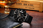 2019 new Crnaira brand Casual fashion quartz multi-function waterproof Mesh belt leather watch c029