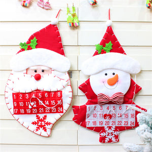 Christmas decorations countdown Christmas calendar Christmas calendar Santa gifts