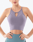 Women's sports Bra hollow gathering dancing yoga vest TOP Y26b0465