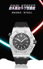 KIMSDUN men's watch Three-pin fully automatic mechanical watch fashion luminous waterproof men's casual watch K-1221A (ready stock)
