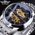 New Winner European and American Style Men's Fashion Casual Hollow out Mechanical Waterproof Automatic Mechanical men Watch SLZg108