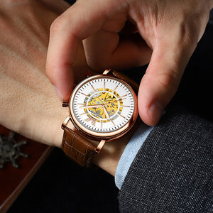 KIMSDUN Men's watch automatic mechanical watch hollow high-end waterproof casual men's watch K-2025A