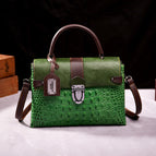 2021 new bag European and American retro fashion embossed hit color portable messenger handbag 266