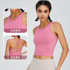 New yoga vest Strap Cross Beauty Back Exercise Underwear Women's Yoga Vest Seamless Quick-Drying Fitness Yoga top