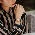 GUOU 8225 Women's Watch Bucket Fashion Simple Steel Belt Women's Watch Waterproof Quartz Women's Rhinestone Ladies Watches
