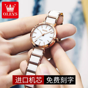 OLEVS 5877 fashion quartz women's watch Jam tangan perempuan waterproof women's Casual watch