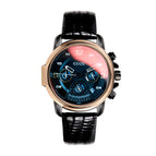 GUOU 8216 women's fashion aggressive large dial women's watch handsome ins high-grade black steel band watches for women ir men