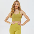 Women vest Summer thin steel-free beauty bra female back cross yoga vest top running fitness sports Bra 9054