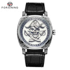 New Forsining Men's Fashion Casual Dragon Tiger Leopard Pirate Pattern Automatic Mechanical men business Watch SLZe255
