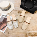 Slippers women's summer 2022 new half drag women's shoes fashion lazy flat shoes women 112-8