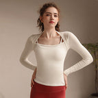 New fitness clothes women's tight sexy yoga clothes running training quick-drying T-shirt long-sleeved sports top women 209
