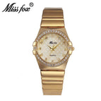 Missfox quartz watch Korean version diamond-encrusted fashion women's watch casual all-match fashion women's watch v280