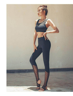 Women's Yoga suit sports running speed dry two piece set y26t6902 + y26t6902-1