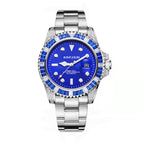 KIMSDUN new diamond-encrusted green water ghost automatic mechanical watch fashion luminous men's watch waterproof watch K-1268A steel