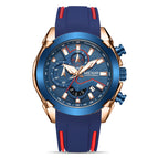 Megir Men's Watch fashion Large Dial Chronograph Calendar Luminous Waterproof Steel Belt Men's Watch 2065
