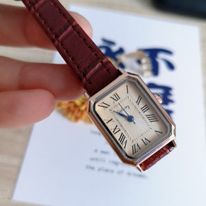 2022 GOGOEY New square Roman scale simple leisure belt WATCH QUARTZ student small women's watch Tiktok