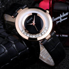 Berkualiti Tinggi Guou Jenama Jualan Panas Wanita Rolling Gerudi Jam Tangan Mewah Quicksand Kulit Sebenar Watch Berlian Buatan Jam Tangan
