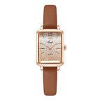 Gedi Women's Fashion Special Interest Light Luxury Creative Gradient Small Square Plate Student Belt Quartz women Watch 13033